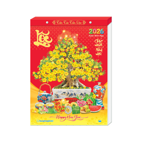 Lịch Bloc Đại Rời Đặc Biệt Màng Co 2026 (17x24 cm) - Hoa Khai Phú Quý - TVHT15