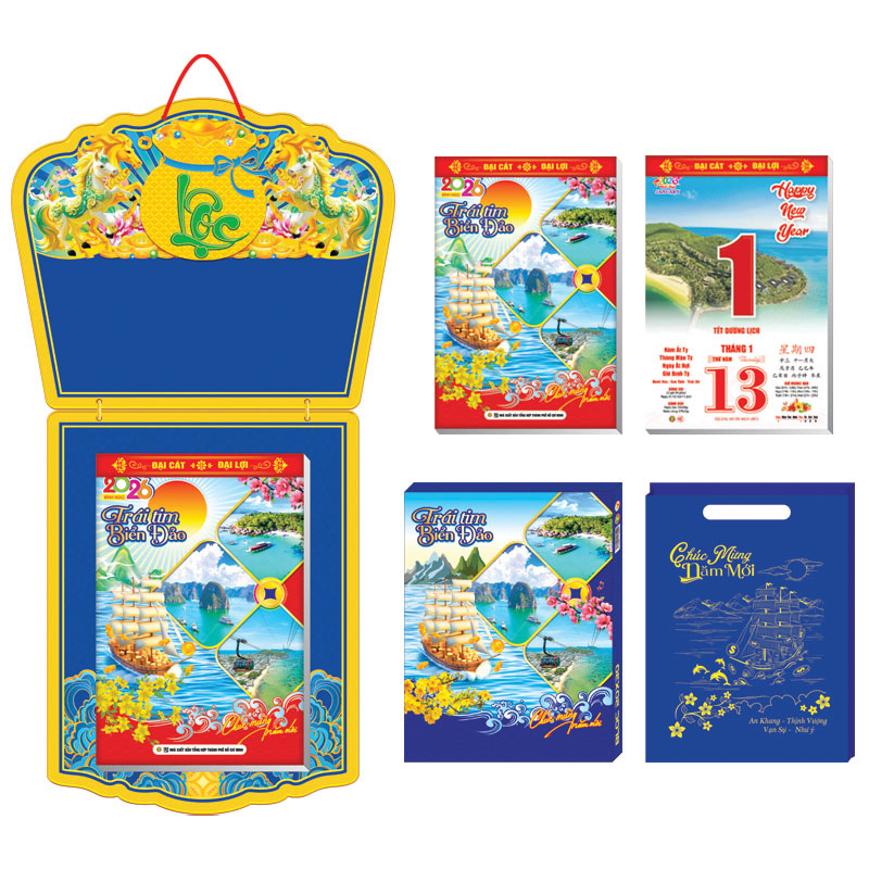 Lịch Bloc Siêu Đại 2026 (20x30 cm) - Trái Tim Biển Đảo - TVKV