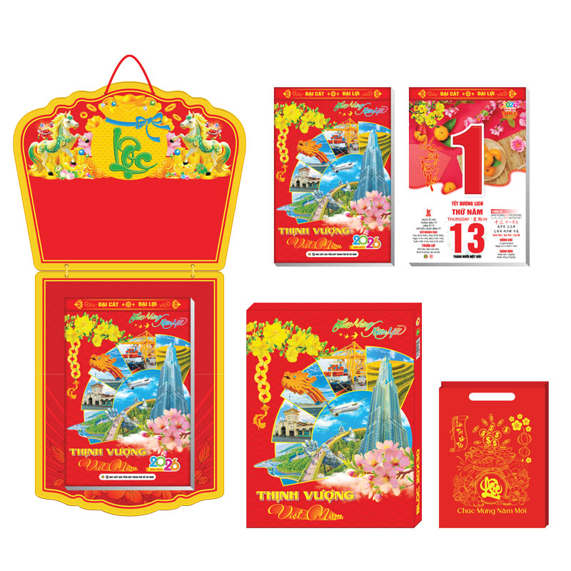 Lịch Bloc Siêu Đại 2026 (20x30 cm) - Việt Nam Thịnh Vượng - TVKV