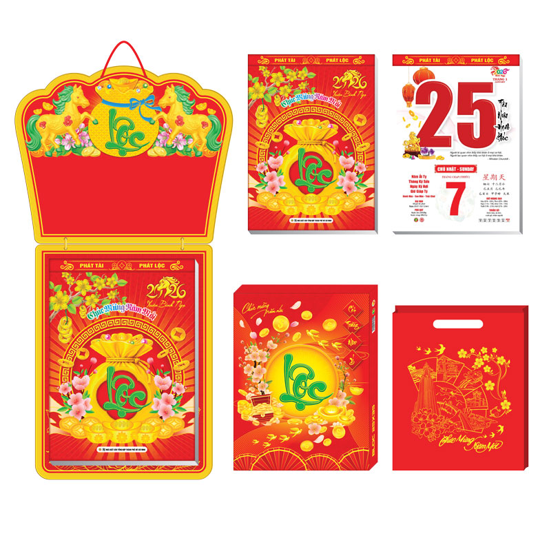 Lịch Bloc Cực Đại 2026 (25 x 35 cm) - Hoa Và Phong Thủy - TVKV