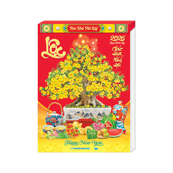 Lịch Bloc Đại Rời Màng Co 2026 (14.5x20.5 cm) - Hoa Khai Phú Quý - TVHT18
